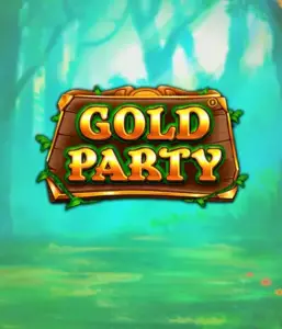 Step into the fairy-tale forest of the Gold Party game by Pragmatic Play, highlighting a rustically styled wooden sign adorned with golden letters. The backdrop of misty green forest which adds a touch of enchantment to the overall ambiance. Ideal for those who enjoy nature-themed slots, promising a whimsical escape. 